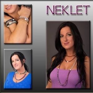 Crystal and Sterling Silver 925 necklaces that can be worn 5 different ways